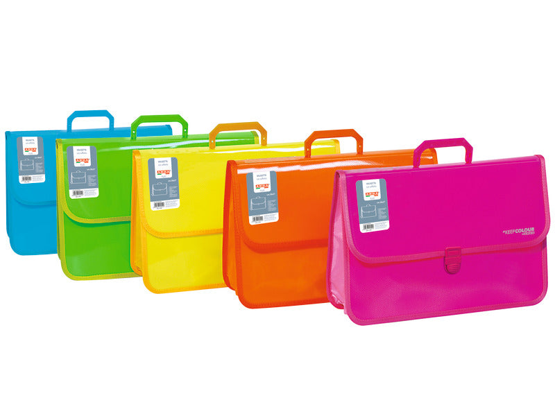 Valigetta a soffietto 39x27 cm Arda Orna Fluo colori assortiti - 0255SOF0000