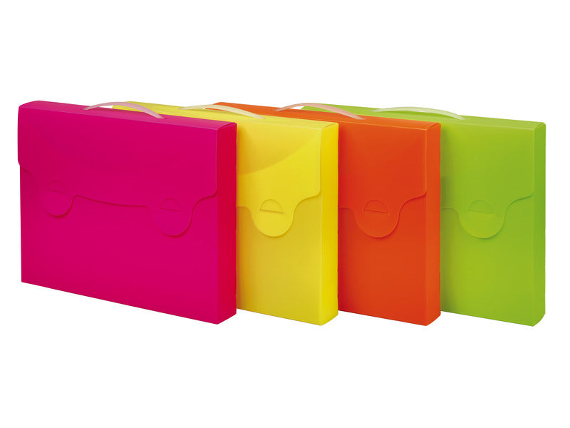 Valigetta portadocumenti Favorit Neon colori assortiti 38x29x5 cm - conf. da 4