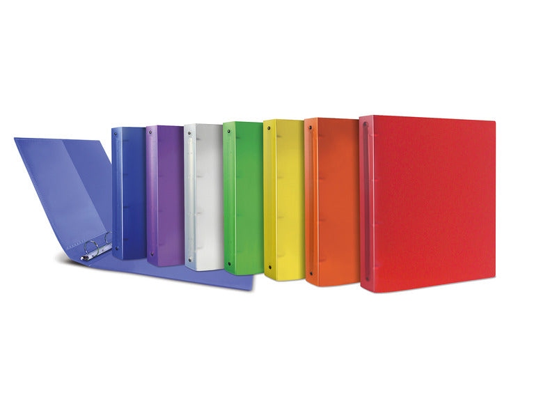 Raccoglitore satinato semitrasparente in PP Sei Rota Myto A4 - 4 anelli R - Ø 30 mm assortiti - conf. 30 pz