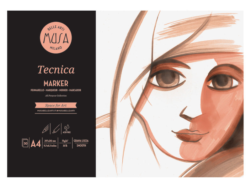 Blocco Marker Musa Tecnica 50 fogli - 75 g - formato A4