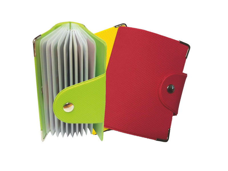 Portacarte a libro Alplast Portacard 20 scomparti in pvc colori assortiti 1021C