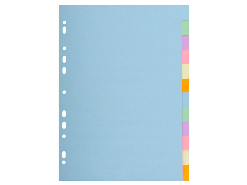 Intercalare Exacompta a 12 tasti in formato A4 colori pastello assortiti 1612E