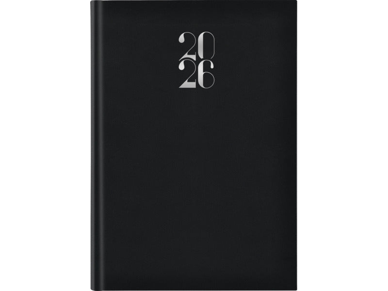 Agenda 2026 settimanale gommato 21x29,7 cm nero 26-055500406C