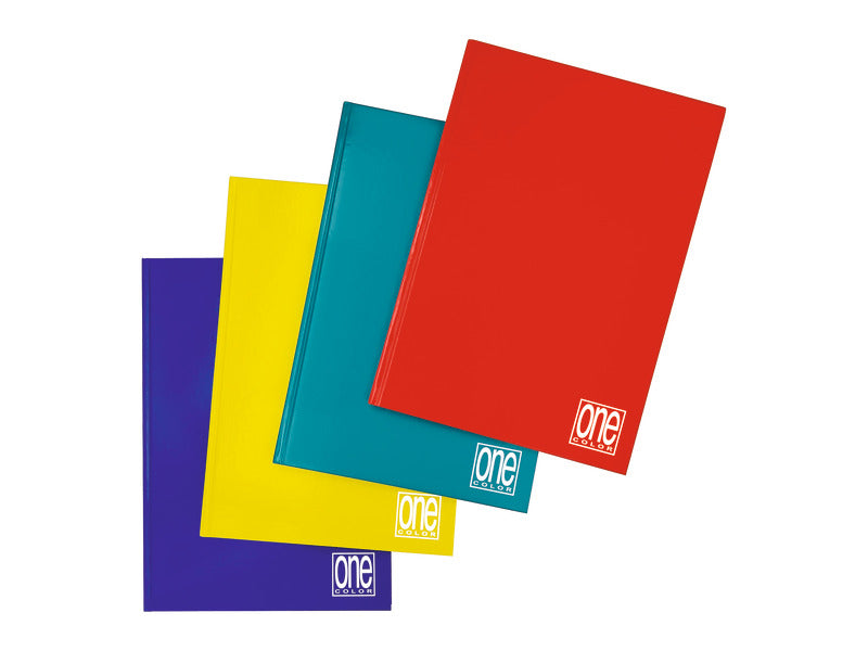 Quaderno cartonato One Color - A5 60 g/mq - 288 facciate a righe 1R colori assortiti - 2010