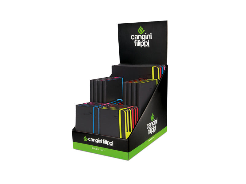 Espositore da banco 26 agende Cangini Filippi Palm Black Color - formati assortiti - EXP/AM