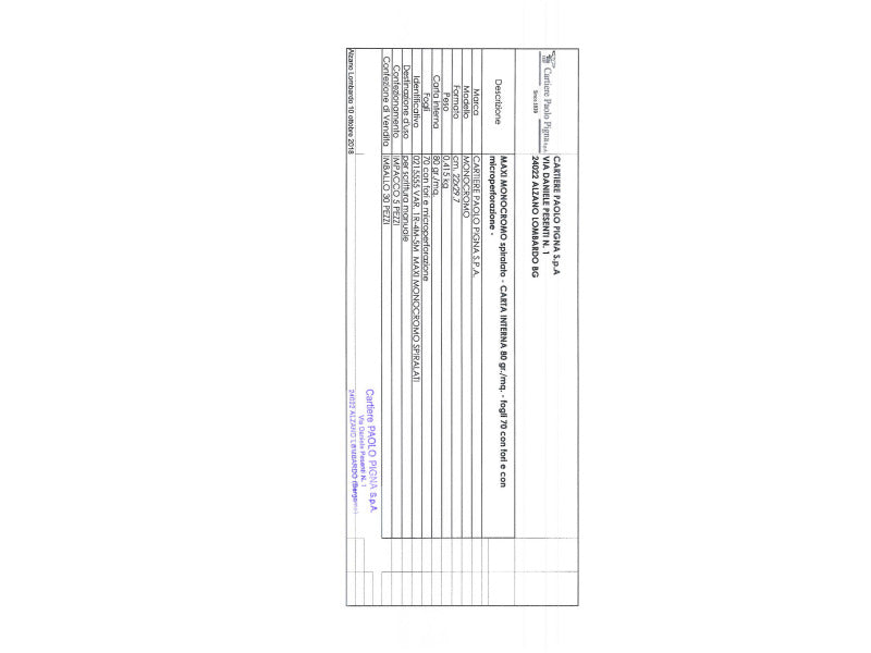 Quaderno Pigna Maxi spiralato 4 fori Monocromo - 70 fogli A4 80 g/m2 colori assortiti quadretti 4M - 4M