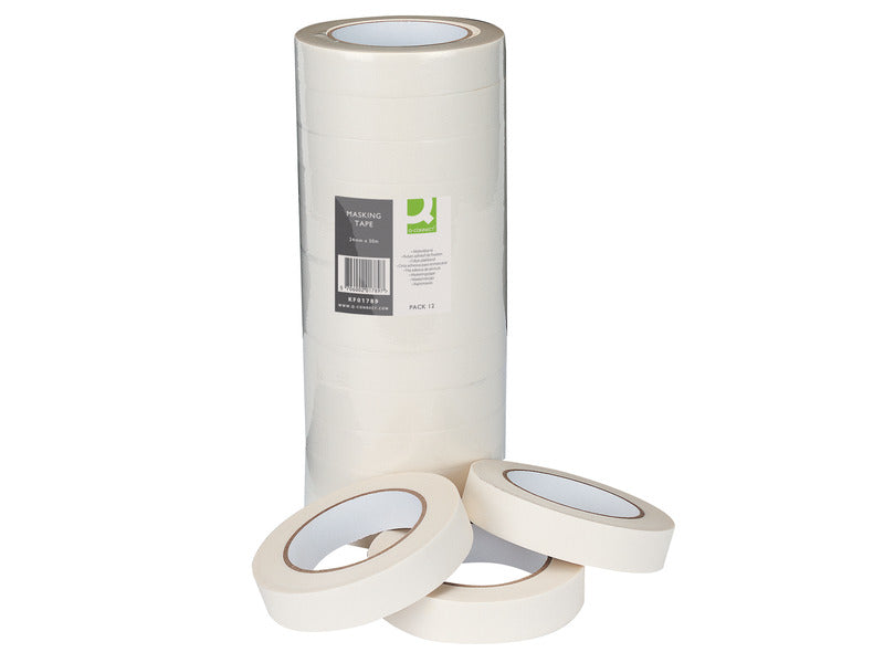 Nastro per mascheratura Q-Connect 24 mm x 50 m - conf. 12 pezzi