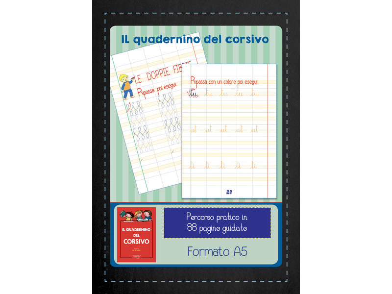 Quadernino del corsivo Logos 15x21 cm rosso 88 pagine