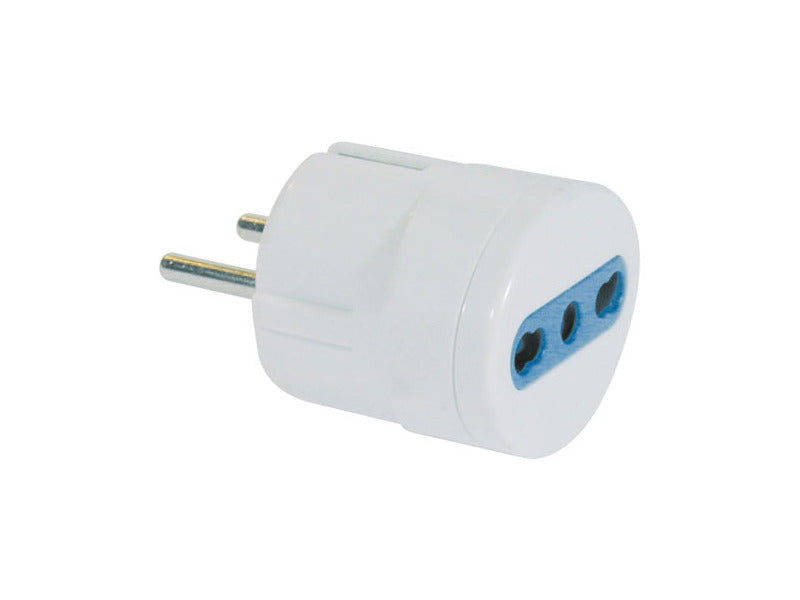 Adattatore di rete bianco spina franco/tedesco MKC 2P+T 16A