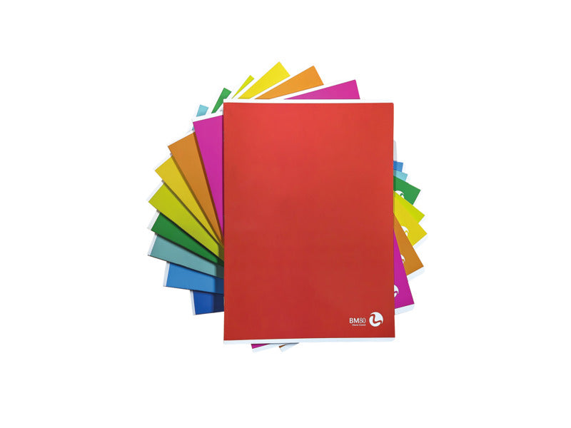 Maxi quaderni Be More Color Basic A4 80 g/m² rigatura A - 20 ff + risguardo - colori assortiti - conf. 10 pz