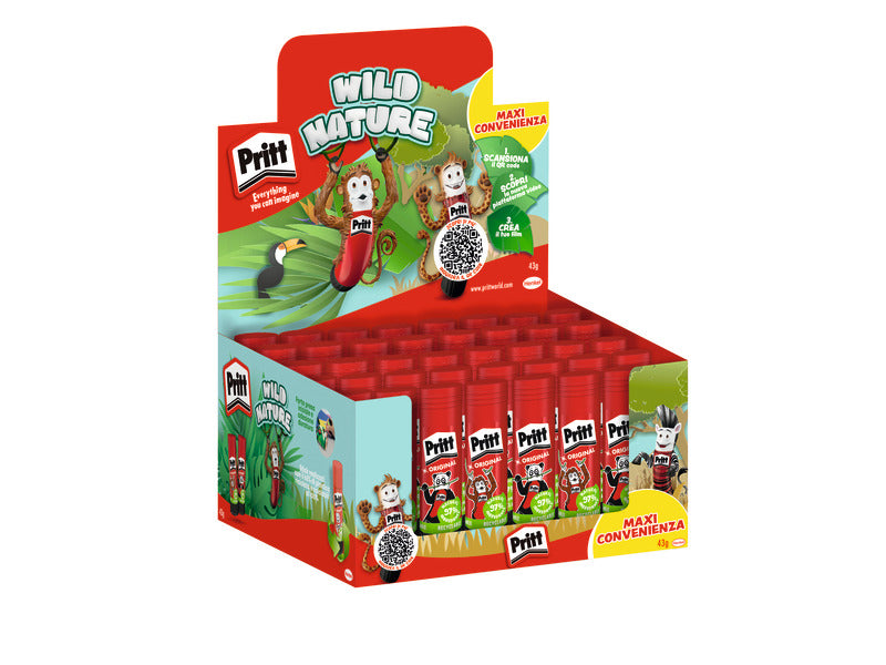 Espositore 40 colle Pritt Stick 43 g - 4 tray da 10 pezzi 43 g