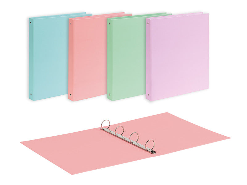 Raccoglitore Favorit 22x30 cm 4 anelli tondi Ø 30 mm - conf. 10 pz - colori assortiti linea Pastel